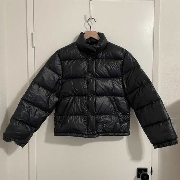 Moncler Jackets & Blazers - MONCLER Shiny Black Down Puffer Bomber Jacket Classic Winter Coat 0 / XS